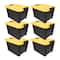 Iris® 20 Qt. Yellow, Plastic Storage Bins, 6 Ct